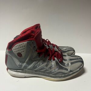 Men’s adidas D Rose 4.5 Mid-Top Basketball Shoes Size 14 Silver/Red Chi G99512